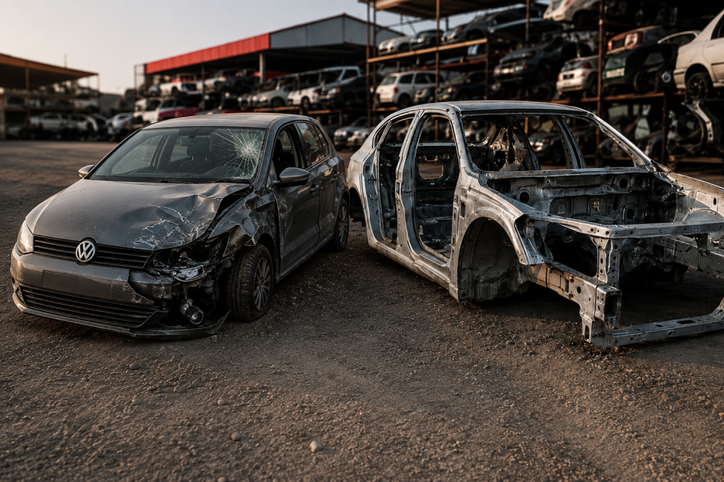 Damaged vehicles and automotive parts
